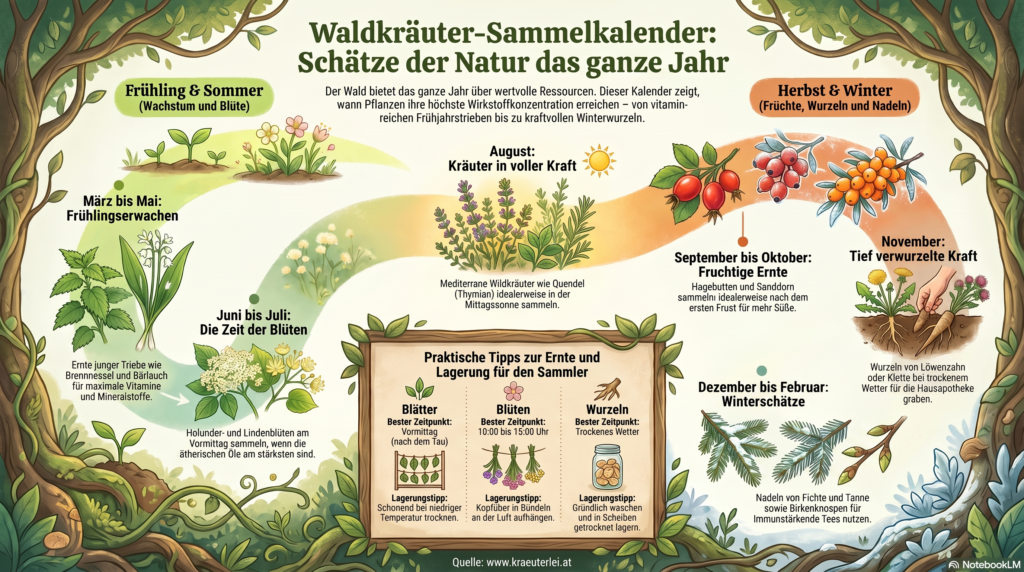 Sammelkalender Waldkräuter